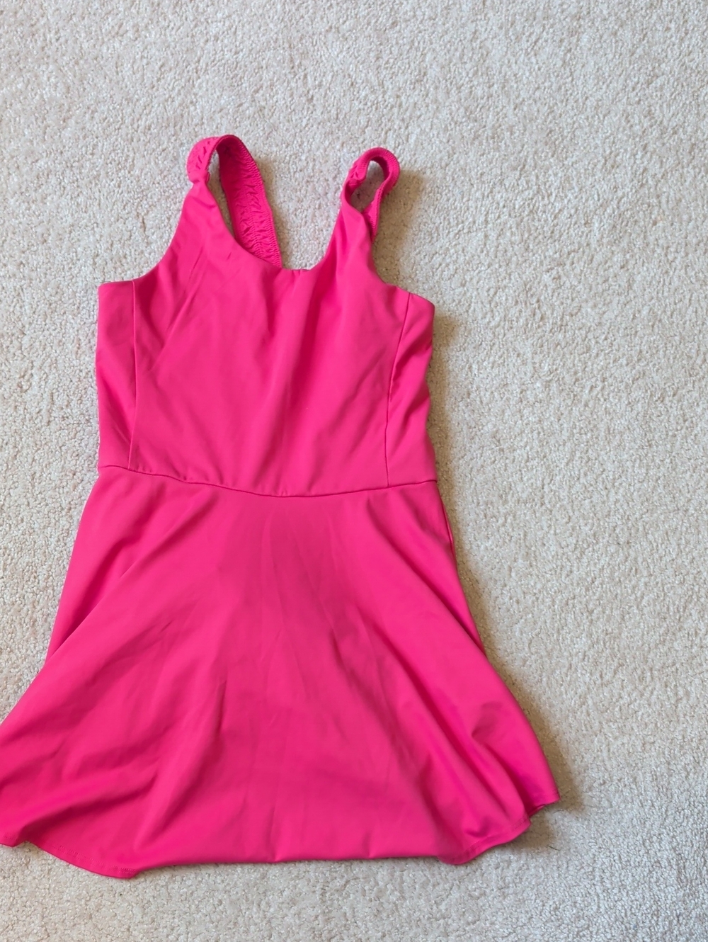 Old Navy Hot Pink One-Piece Sporty Dress With Attached Shorts.